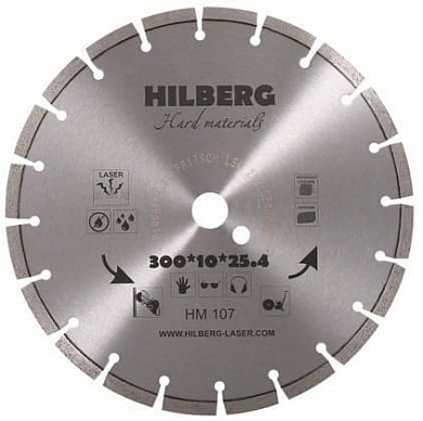 Алмазный диск Hilberg Hard Materials Laser Ø300 мм HM107